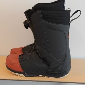 Black and Red Snowboard Boots